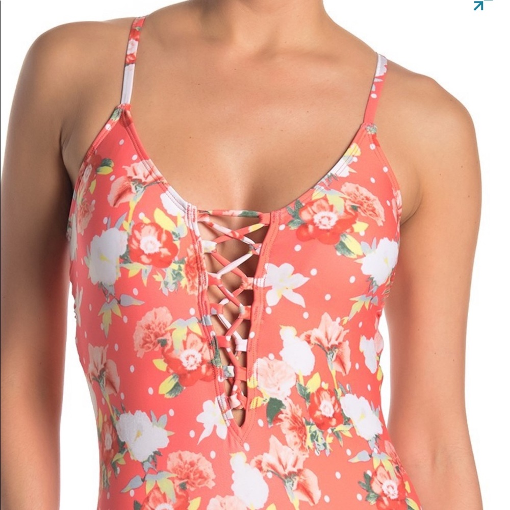 Laundry Lace-Up One-Piece Swimsuit